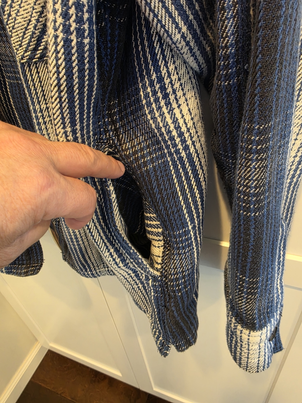 Filson Blue and White Plaid Shirt Jacket - Picture 2 of 4